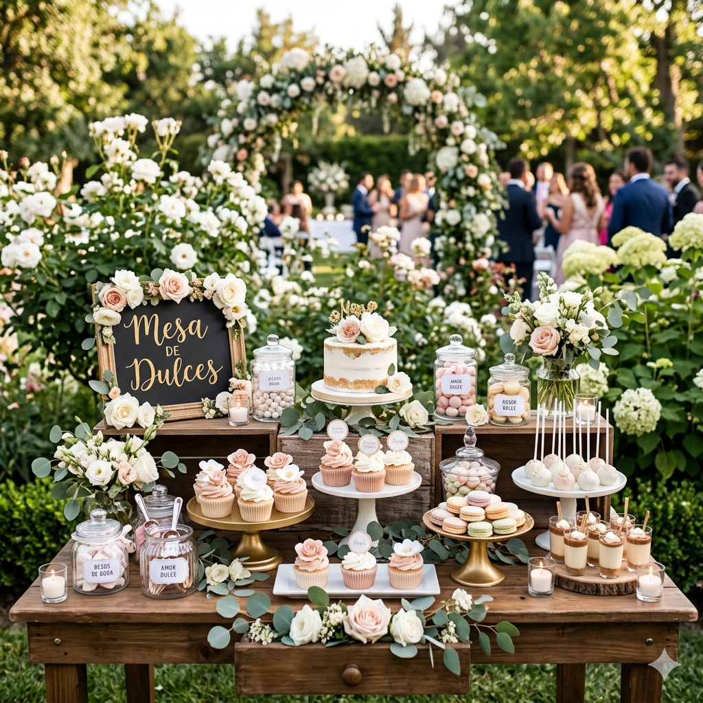 Mesas de Dulces de Autor para tu Boda 🥂💍