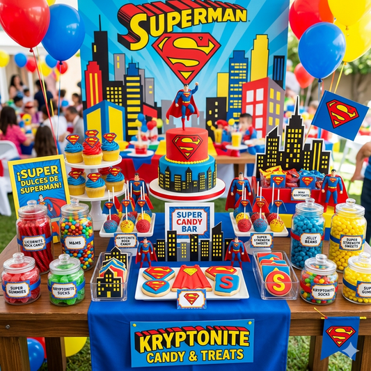 Super-Hero Lab: Mesas de Dulces con Poderes de Autor 🦸‍♂️⚡